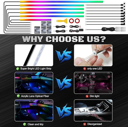 Dreamcolor Acrylic Interior Car LED Strip Light - Image 5