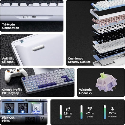EPOMAKER Galaxy100 QMK/VIA Wireless Mechanical Keyboard - Image 3