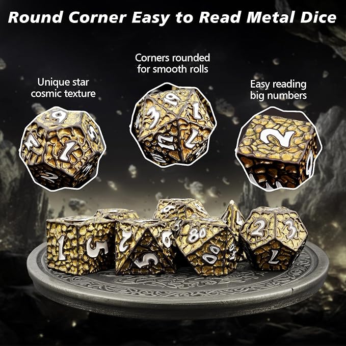 PJOY Metal D&D Dice Set for Dungeons and Dragons Dice - Image 5