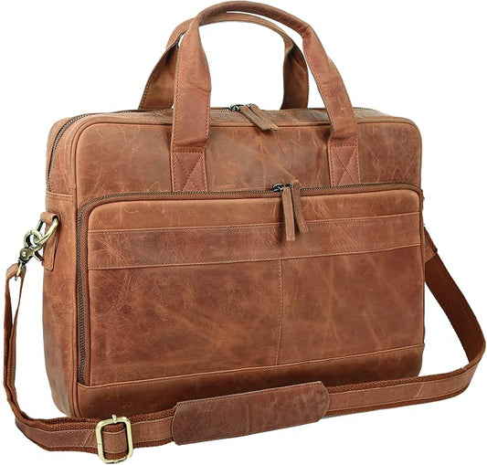 Leather briefcases Laptop Messenger Bags Best Office School College Satchel Bag by vintagecrafts