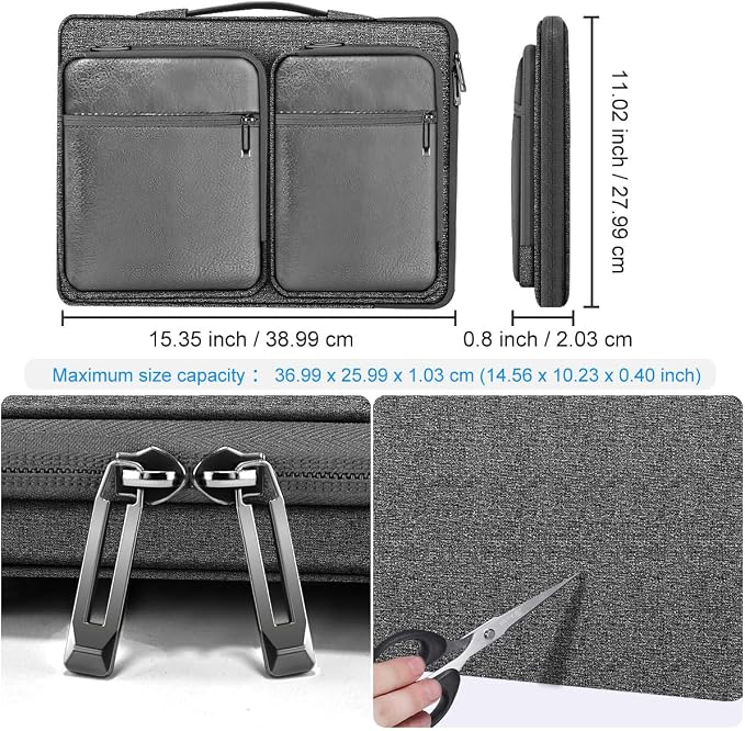 ZINZ Laptop Case 15 15.6 16 inches Sleeve Slim Briefcase Spill-Resistant Handbag - Image 2
