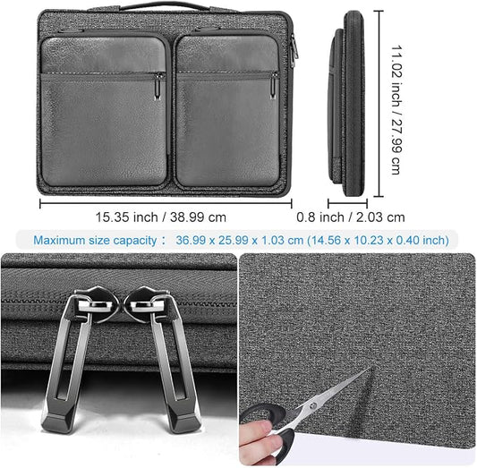 ZINZ Laptop Case 15 15.6 16 inches Sleeve Slim Briefcase Spill-Resistant Handbag - Image 2