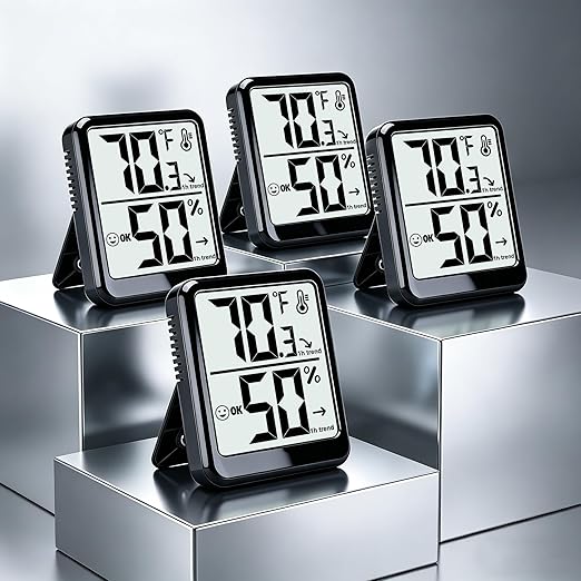 4-Pack Room Thermometer Indoor Hygrometer, Small Digital Temperature and - Image 2
