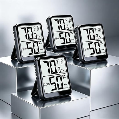 4-Pack Room Thermometer Indoor Hygrometer, Small Digital Temperature and - Image 2