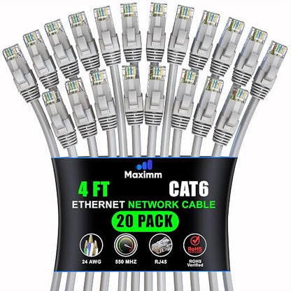 Maximm Cat 6 Ethernet Cable 4 ft by MaximmCable