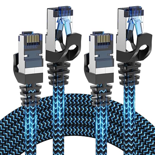 Cat8 Ethernet Cable 15 ft 2 Pack, High Speed 40Gbps 2000MHz, Compatible by CABNEER