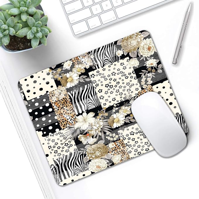Mouse Pad, Cute Black Polka Dot Lattice Mouse Pads - Image 5