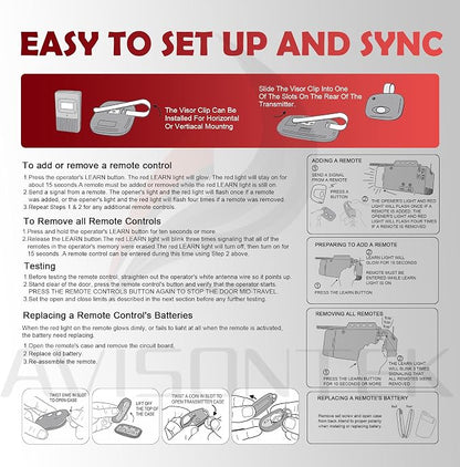 Avisontek 2-Pack for Linear Garage Door Opener Remote ACT-31B Megacode - Image 9