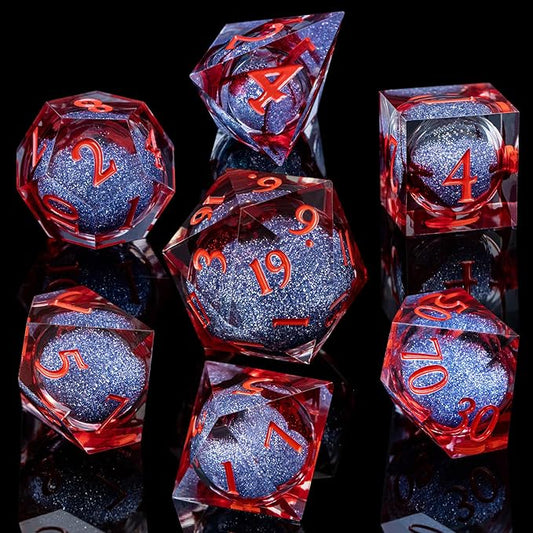 ARUOHHA Liquid Core DND Dice Set, Vampire Sharp Edged Dragons Dice Compatible - Image 2