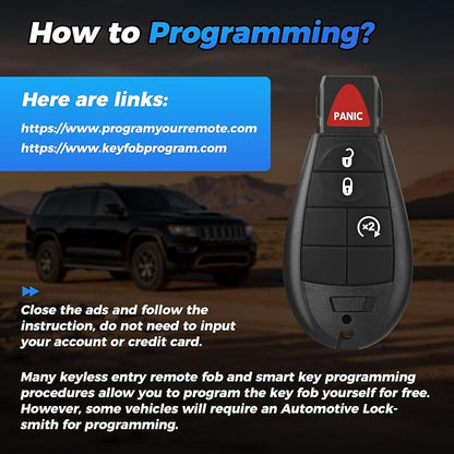 Key Fob 2Pcs 433 MHZ GQ4-53T 56046955AG Compatible - Image 3