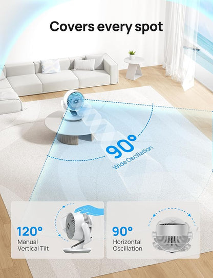 Dreo Smart Fan for Bedroom, 120° Vertical and 90° Oscillating Fan - Image 4