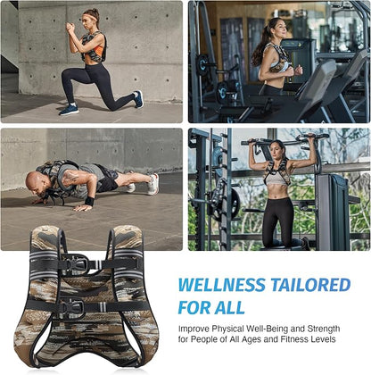 ZELUS Weighted Vest, 6lb/8lb/12lb/16lb/20lb/25lb/30lb Weight Vest - Image 6