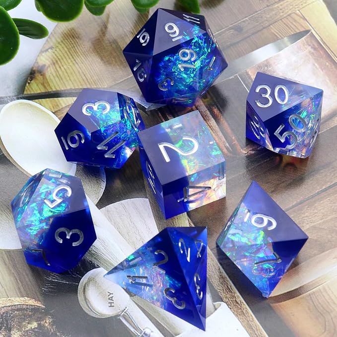 Haxtec DND Dice Set Sharp Edge Resin Dice - Image 8