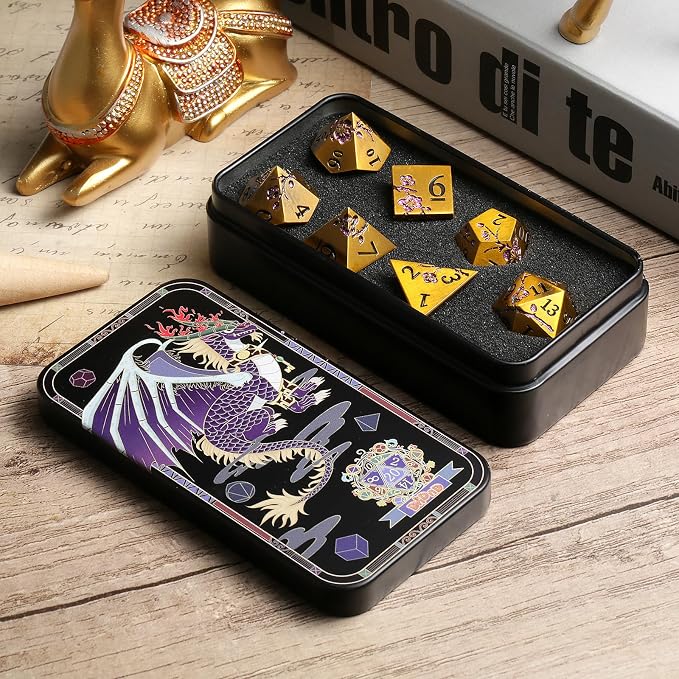 DNDND Flower Metal DND Dice - Image 4