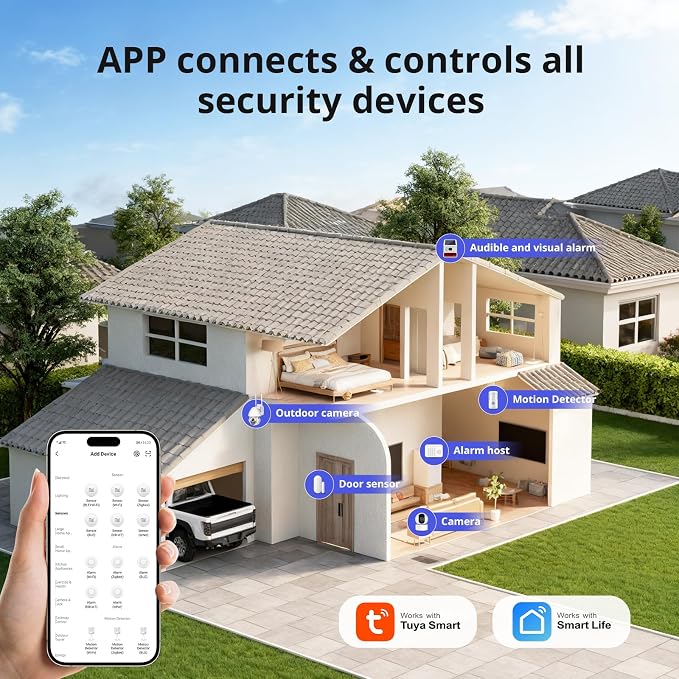 PGST Home Security System, Keyboard WiFi+GSM/4G Wireless Alarm System - Image 8
