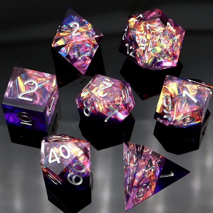 Haxtec DND Dice Set Sharp Edge Resin Dice - Image 8