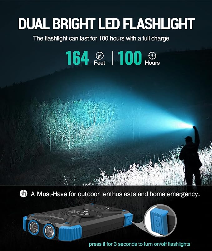 BLAVOR Solar Charger Power Bank 10, Portable Wireless Charger, 20W Fast - Image 7