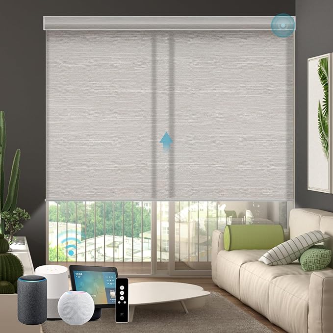 SmartWings Motorized Blind Light Filtering Shade Work by SmartWings