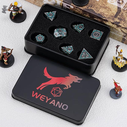 DND Metal Dice Set, Polyhedral Dice Set - Image 6