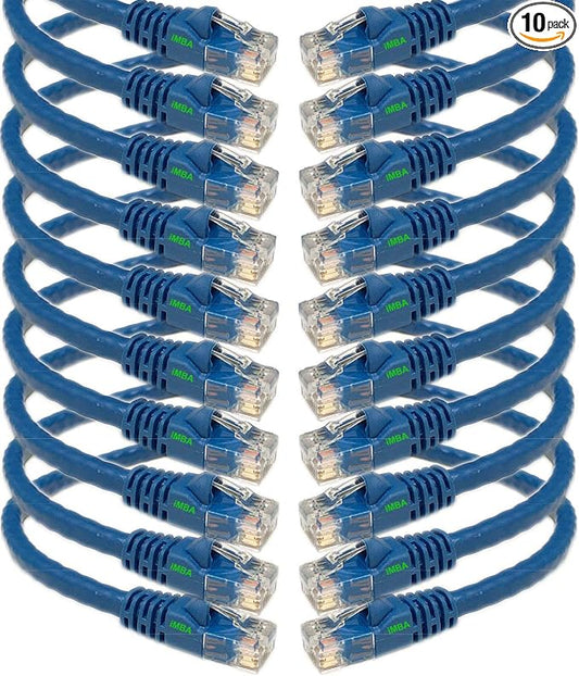 iMBAPrice 10' Cat5e Network Ethernet Patch Cable, 10 Pack by iMBAPrice