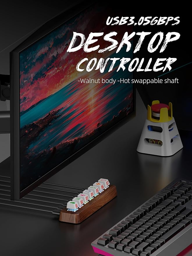7-Port USB 3.0 Powered Hub, RGB Lighting, Hot-Swappable Cherry MX Switch Support - Image 6