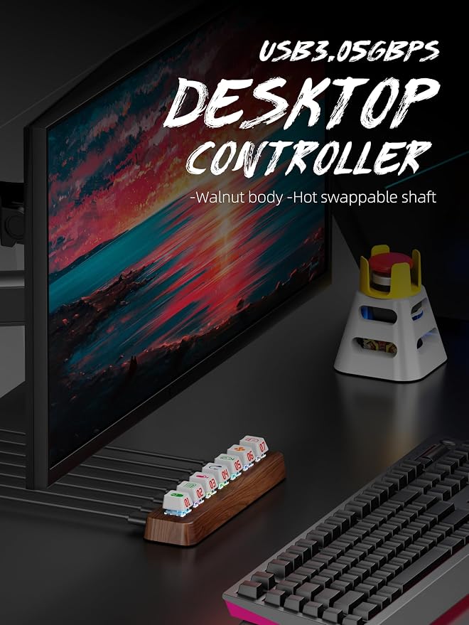 7-Port USB 3.0 Powered Hub, RGB Lighting, Hot-Swappable Cherry MX Switch Support - Image 6