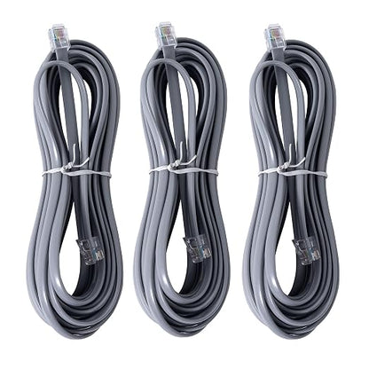 RJ12 Cable Phone Cord 25ft RJ12 6P6C Male to Male Straight Wired by TOYAYAYO