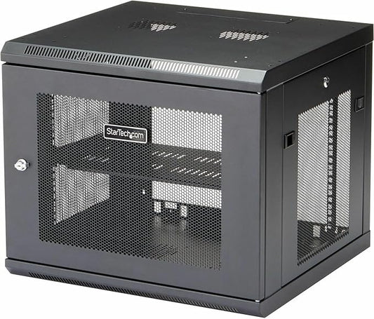 StarTech.com 4-Post 9U Wall Mount Network Cabinet w/ 1U Shelf, Ships Fully by StarTech