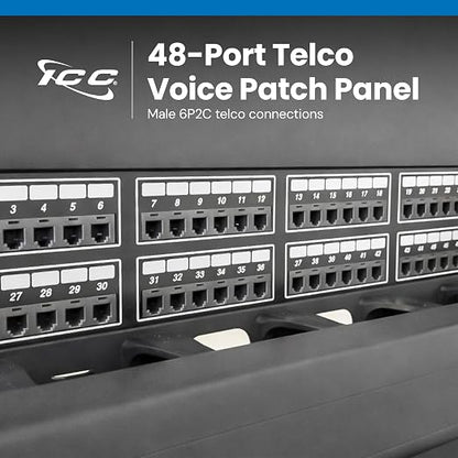 ICC Voice 6P2C Telco Patch Panel - Image 2