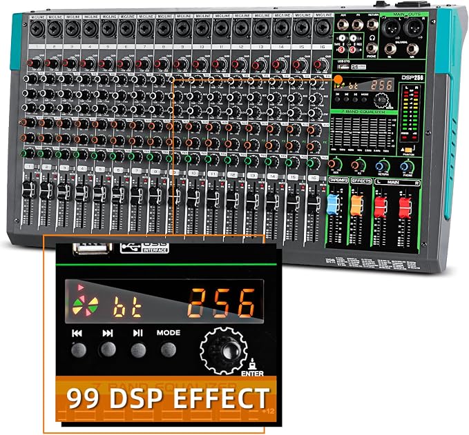 Depusheng PA16 Professional Audio Mixer Sound Board Console Desk System - Image 7