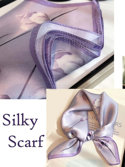 Silky Scarf for Women Lightweight Satin Bandanas Neck Hair Wrap For Sleeping - Image 6