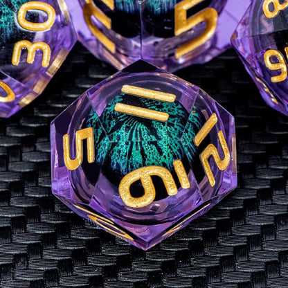ARUOHHA Dragon Eye DND Dice, Liquid Core Polyhedral D and D Dice Set D20 D12 - Image 4