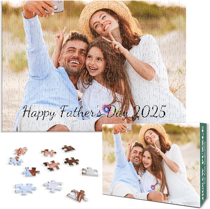 Personalized Puzzle Gifts for Fathers Day, Custom Photo Puzzle for Dad from by Unknown