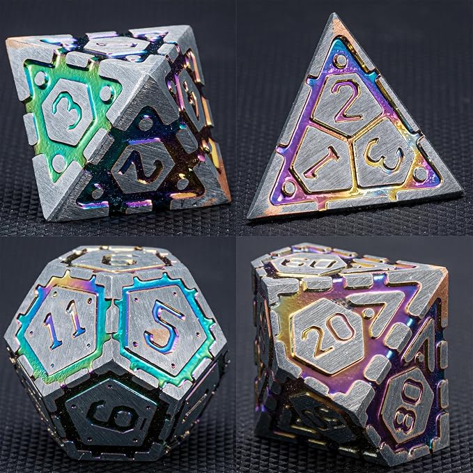 DND Metal Dice Set, Polyhedral Dice Set - Image 6