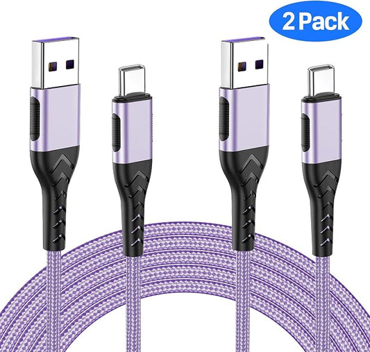 Durcord USB Type C Cable, 10 Foot Type C Charger Premium Nylon Braided USB - Image 2