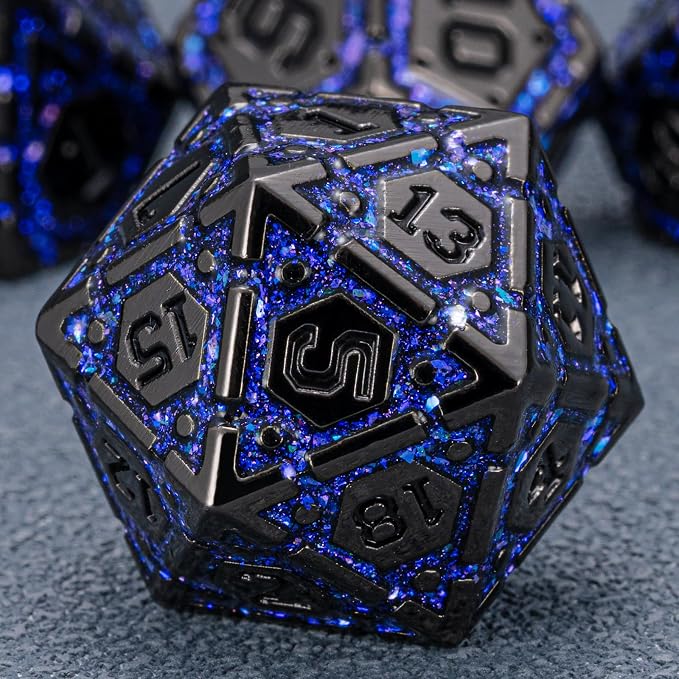 DND Metal Dice Set, Polyhedral Dice Set by Unknown