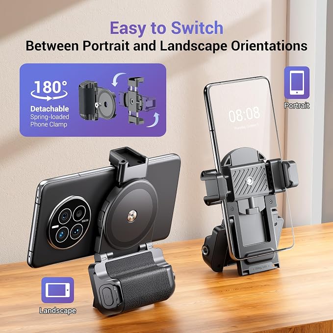 KIWIFOTOS Phone Camera Grip Smartphone Tripod Mount Handle Holder - Image 4