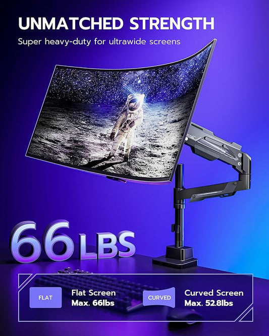 ARES WING Single Monitor Mount, Ultrawide Monitor Arm - Image 2