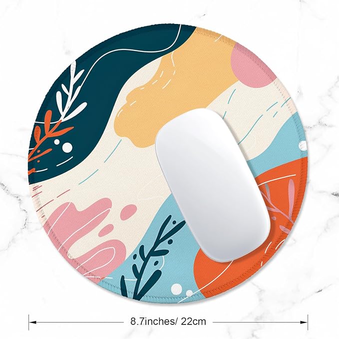 ITNRSIIET Round Mouse Pad with Stitched Edge Premium-Textured Waterproof - Image 2