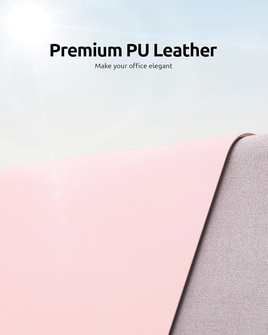 YSAGi Leather Desk Protector, Office Mat, Large Mouse Mat, Non-Slip PU Leather - Image 2