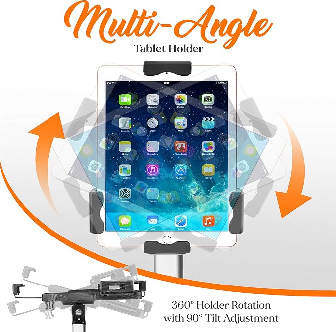 Pyle Anti-Theft Tablet Security Stand Kiosk-Heavy Duty Aluminum Metal Floor - Image 3