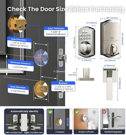 Veise VE012W-L Built-in Wi-Fi Fingerprint Smart Lock - Image 9