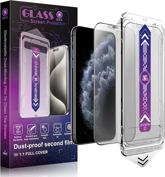 2 Pack Matte Screen Protector for iPhone 11 Pro and iPhone xs and iPhone x by SHANG+PIN+JIA