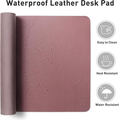 Aothia Leather Desk Pad Protector, Mouse Pad, Office Desk Mat, Non-Slip PU - Image 7