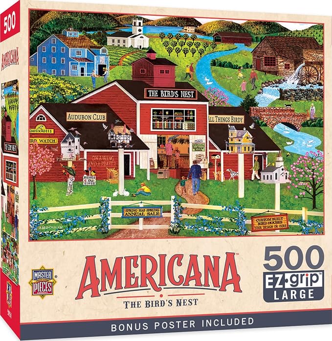 MasterPieces - 500 Piece Jigsaw Puzzle, Large EZ Grip Shapes, The Bird’s Nest by MasterPieces