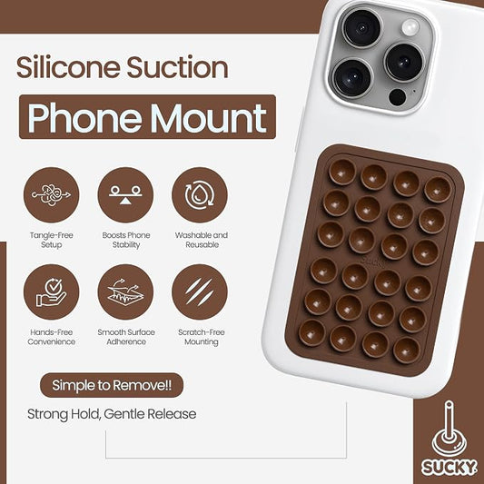 SUCKY Silicone Suction Phone Case Adhesive Mount - Image 2