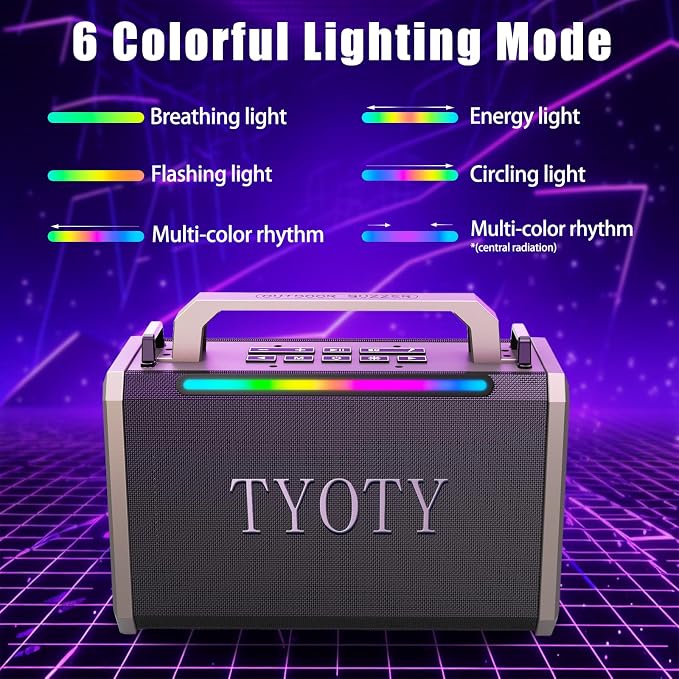 Portable Bluetooth Speaker 80W Loud Wireless Outdoor Stereo Sound Deep Bass - Image 5