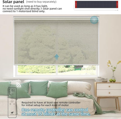 SmartWings Motorized Roller Shade, 50% Light Filtering Smart Window Blinds - Image 2