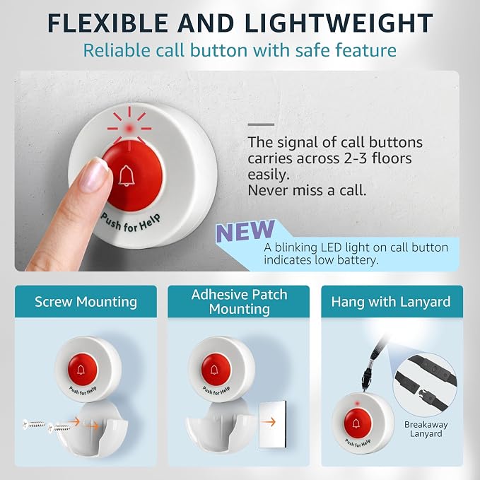 Caregiver Pager Wireless Nurse Call Buttons - Image 3