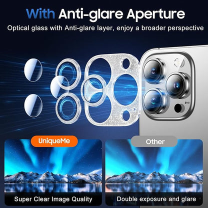 UniqueMe 3 Packs Compatible for iPhone 14 Pro Max/iPhone 14 Pro Camera Lens - Image 3